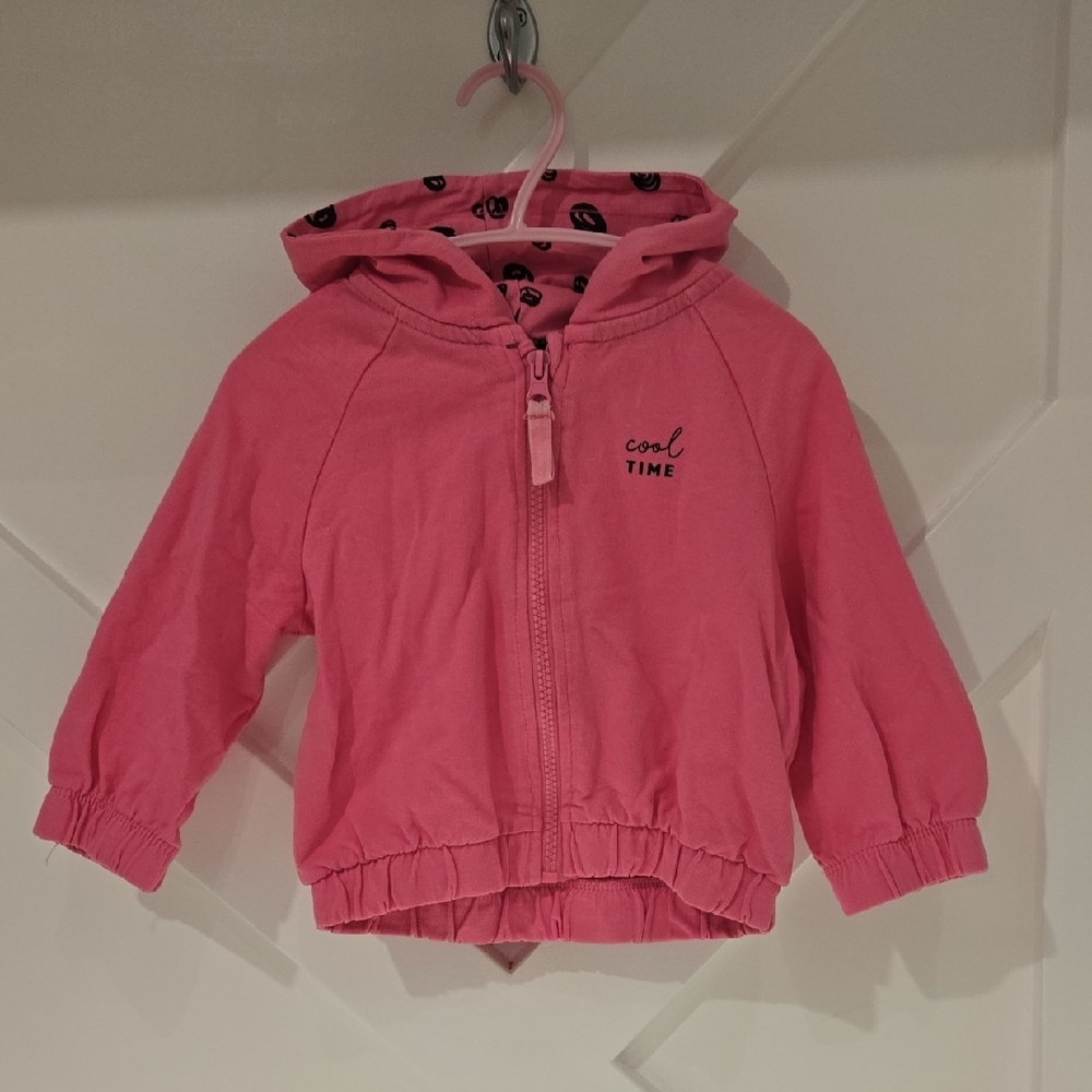 Soft Pink Zip-Up Hoodie Sweatshirt